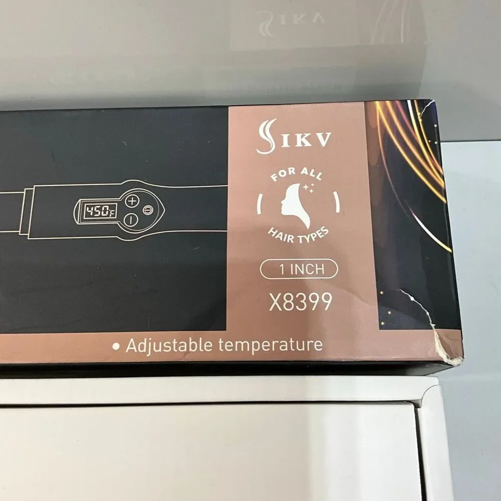 SIKV Professional Hair Curler 1” Ceramic Curling Wand